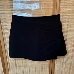 Black mini skort